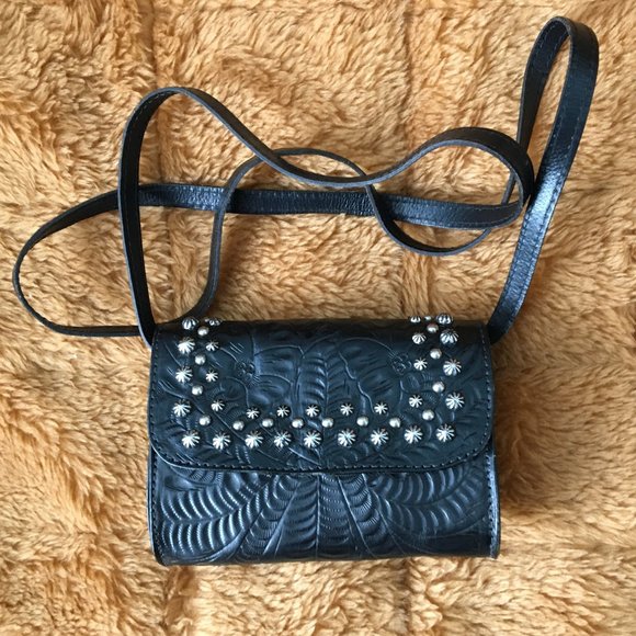 American West Handbags - American West Crossbody Black Bag